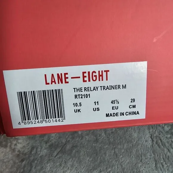 Lane - Eight Men's White The Relay Trainer M RT2101 Sneakers Size 11 - Picture 12 of 12